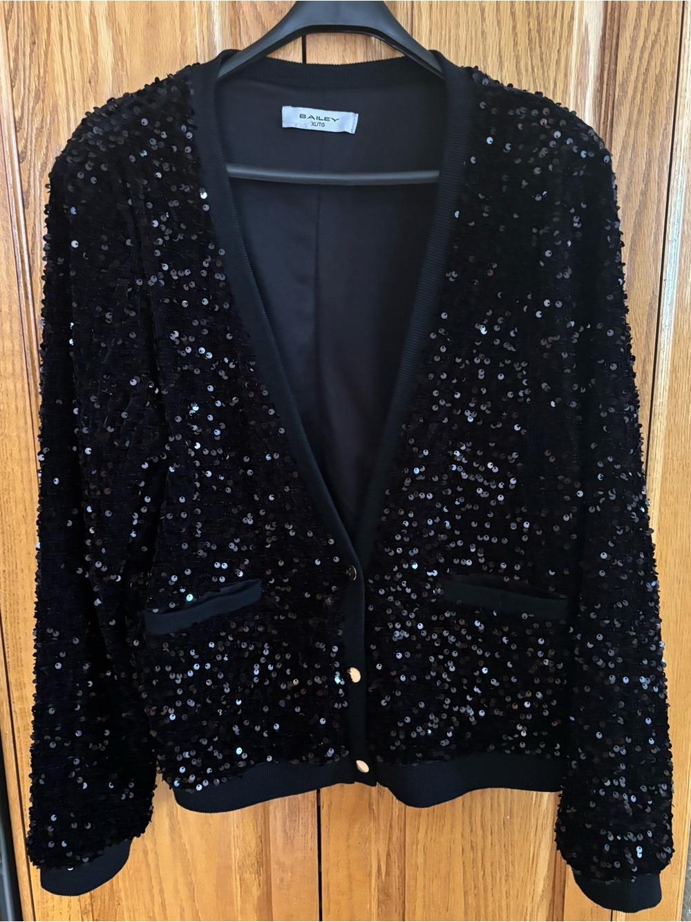 Black Sequin Blazer — Elegant Evening Jacket